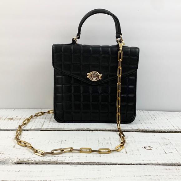 giani bernini black leather purse